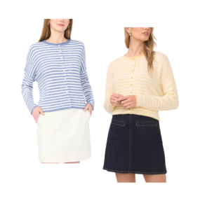 Image of sale on Stripe Cotton Cardigan