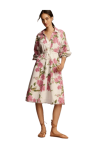 Image of sale on Esther Long-sleeve Midi Dress