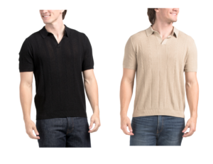 Image of sale on Mesh Stripe Sweater Polo
