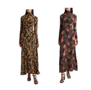 Image of sale on Koa Allover Print Long Sleeve Jersey Dress