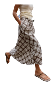 Image of sale on Plaid Midi Skirt