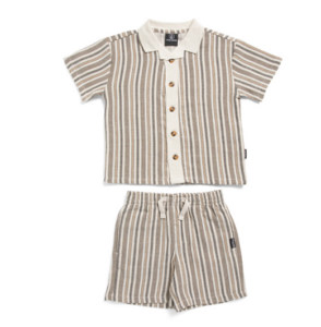 Image of sale on Toddler Boys Striped Cabana Top and Shorts Set