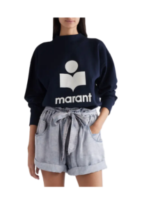 Image of sale on Moby Flocked Logo Graphic Sweatshirt