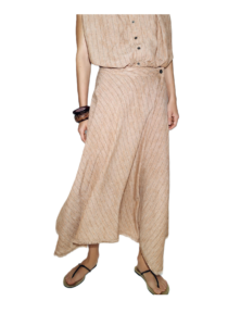 Image of sale on Asymmetric Striped Skirt