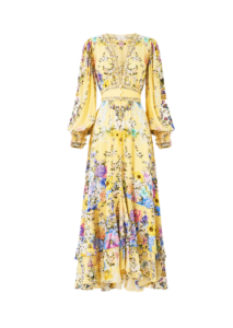 Image of sale on Darling Buds Long Button-front Dress