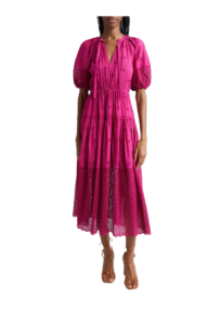 Image of sale on Nova Eyelet Puff Sleeve Dress
