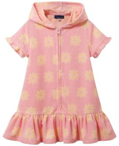 Image of sale on Girls’ 2t-5 Hooded Cover Up One-piece Swimsuit