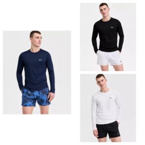 Image of sale on Boss Men’s Long-sleeve Uv Protection Rashguard Swim Shirt