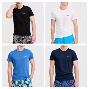 Image of sale on Boss Men’s Short-sleeve Sun Protection Rashguard Swim Shirt