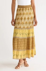 Image of sale on Printed Tiered Maxi Skirt