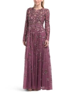 Image of sale on Long Sleeve Embellished Gown