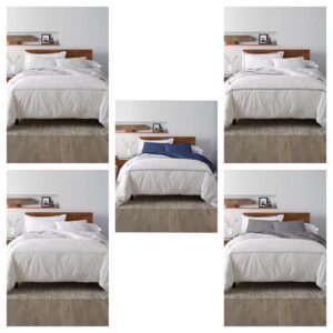 Image of sale on Percale Satin Stitched 3-pc. Duvet Cover Set, Twin/twin Xl