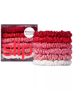 Image of sale on 6-pc. Strawberry Sundae Pure Silk Skinny Scrunchies Set