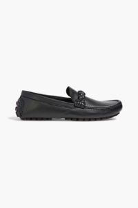 Image of sale on Monza Braid-trimmed Leather Loafers