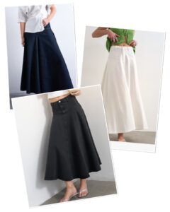 Image of sale on Denim Front Yoke Maxi Skirt