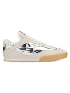 Image of sale on 25mm Metallic Leather-suede Kick Sneakers