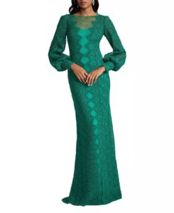 Image of sale on Wohler Cord Embroidered Tulle Gown