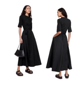 Image of sale on Cotton Poplin + Jersey Twisted Maxi Dress