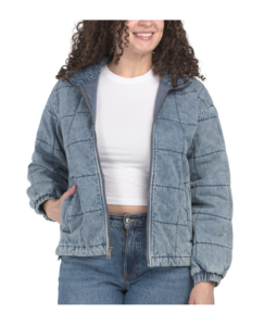 Image of sale on Cropped Drop Shoulder Motorcycle Jacket