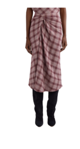 Image of sale on Nicole Plaid Cotton Skirt