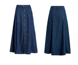 Image of sale on The Lila Denim Maxi Skirt