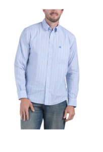 Image of sale on Poplin Striped Long Sleeve Shirt
