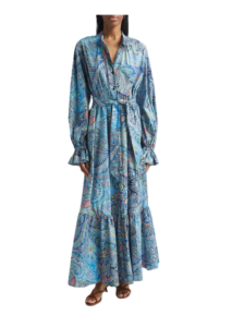 Image of sale on Paisley Long Sleeve Maxi Dress