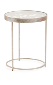 Image of sale on 16×20 Butterfly Iron Side Table with Glass Tabletop