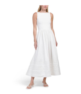 Image of sale on Sleeveless Mixed Media Maxi Dress