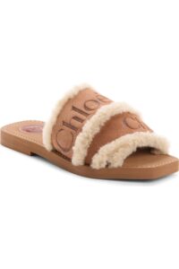 Image of sale on Woody Genuine Shearling Sandal (women)