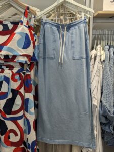 Image of sale on Denim Washed Terrysoft Maxi Pocket Skirt