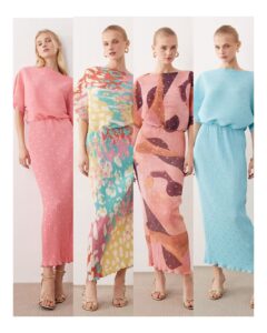 Image of sale on Tilly off the Shoulder Plissé Midaxi Dress