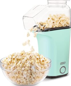 Image of sale on Dash Fresh Pop Popcorn Maker – Oil-free, Air Popcorn Popper – with Measuring Cup & Recipe Guide – Perfect for Movie Nights – 16 Cups, Aqua