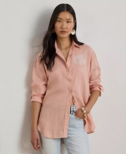 Image of sale on Women’s Eyelet-logo Collared Shirt