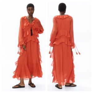 Image of sale on Oversized Flounced Dress