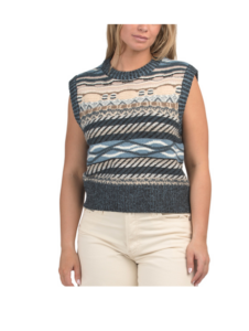 Image of sale on Wool Blend Crew Neck Sweater Vest