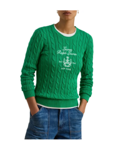Image of sale on Embroidered Cable Knit Sweater