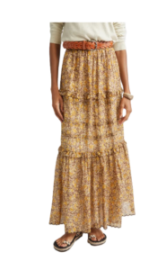 Image of sale on Volomia Mixed Print Tiered Cotton Maxi Skirt