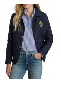 Image of sale on Crest Detail Quilted Jacket
