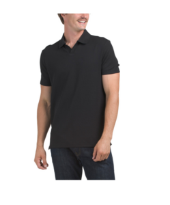 Image of sale on Short Sleeve Micro Waffle Johnny Collar Polo