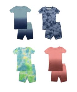 Image of sale on Kids Short Sleeve Cotton Tie Dye Matching Family Pajamas
