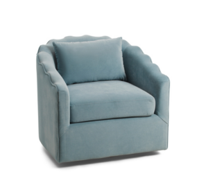 Image of sale on 30×28 Scalloped Edge Swivel Accent Chair