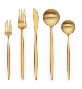 Image of sale on 40 Piece Gold Silverware Set for 8