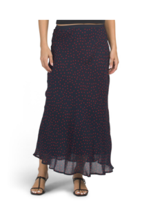 Image of sale on Printed Fluid Flared Skirt