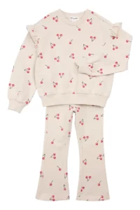 Image of sale on Ruffle Trim Sweatshirt & Flare Leggings Set 3-24m