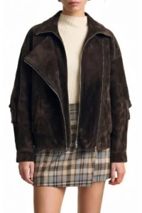 Image of sale on Layered Oversize Suede Jacket