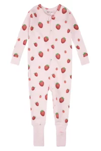 Image of sale on Fitted Convertible Stretch Organic Cotton One-Piece Pajamas 3-24m