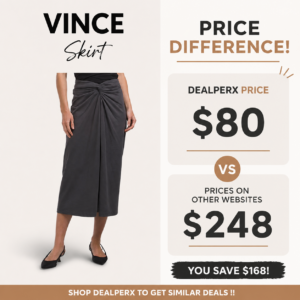 Image of sale on Fixed Faux Wrap Skirt