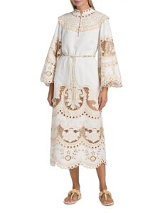 Image of sale on Wanderlust Eyelet-embroidered Shift Midi-dress