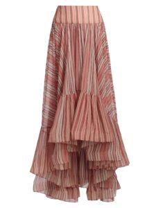 Image of sale on Story Striped High-low Maxi Skirt